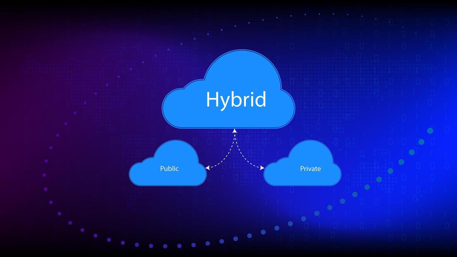 Cloud upload icon surrounded by business and technology symbols, representing digital data management vector