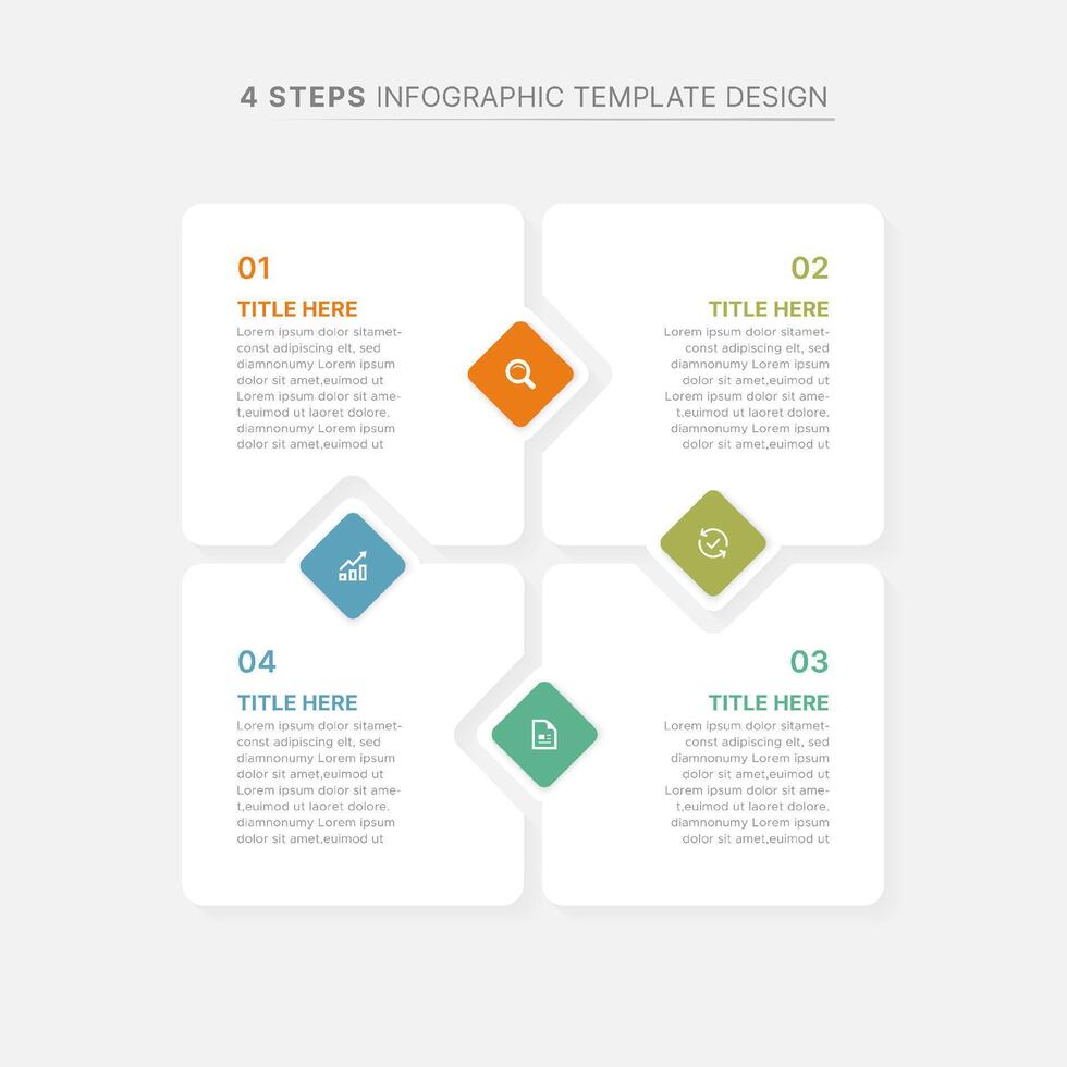 Business Infographic Design Template with 4 Option vector