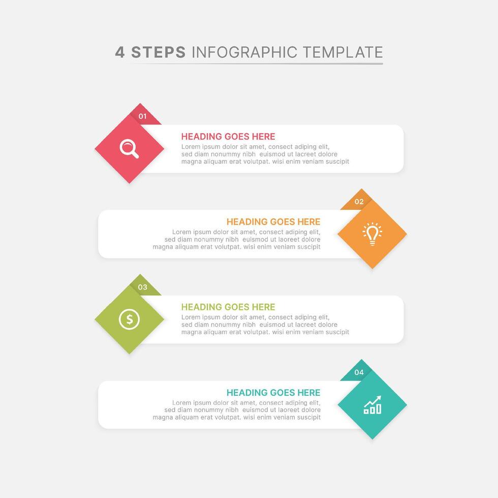 Business Infographic Design Template with 4 Options vector