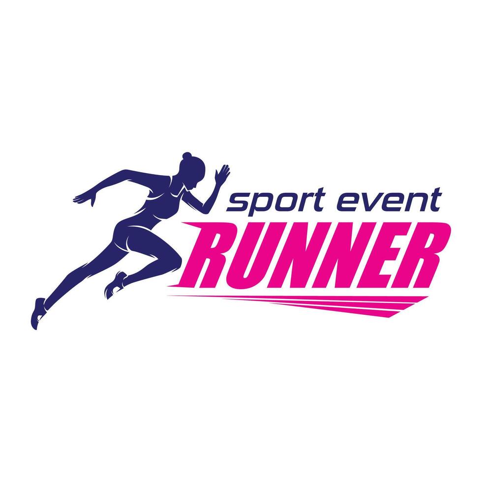 Fast Running logo design inspiration vector