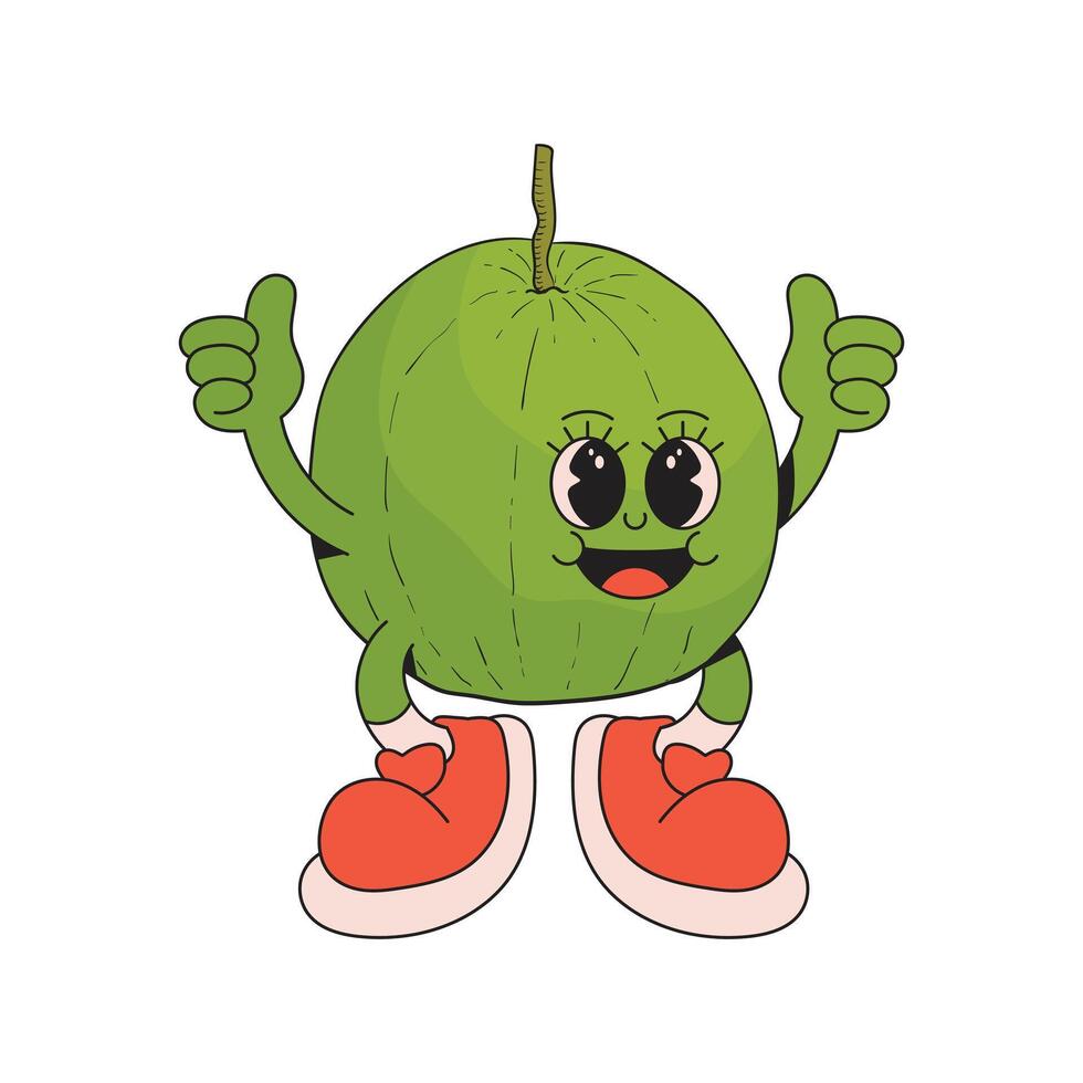 Guava fruit mascot character cartoon icon illustration vector