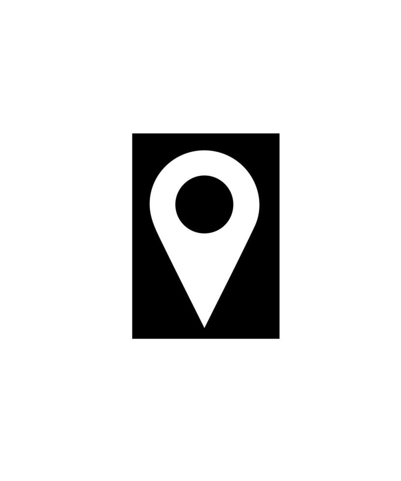 location map icon vector