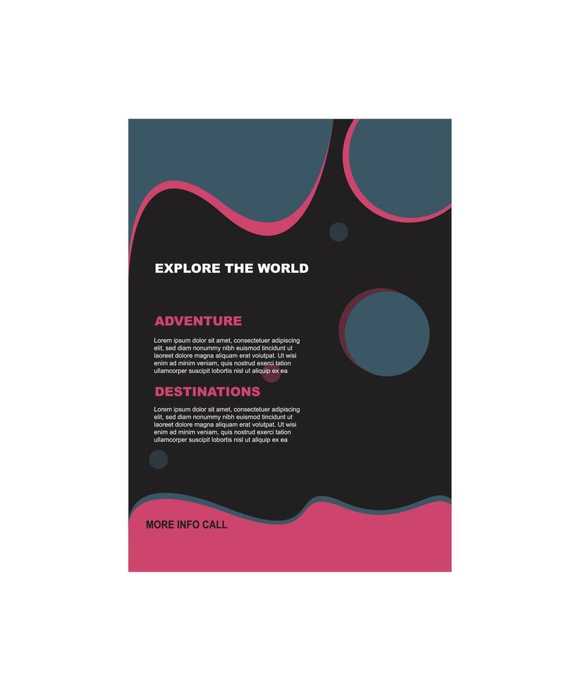 Modern travel agency flyer design vector