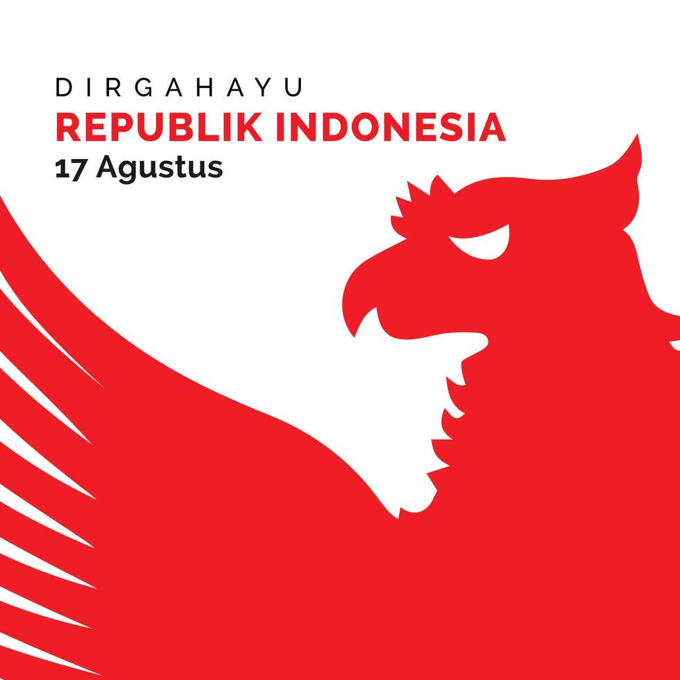 Indonesian Independence Day Banner with Garuda Pancasila vector