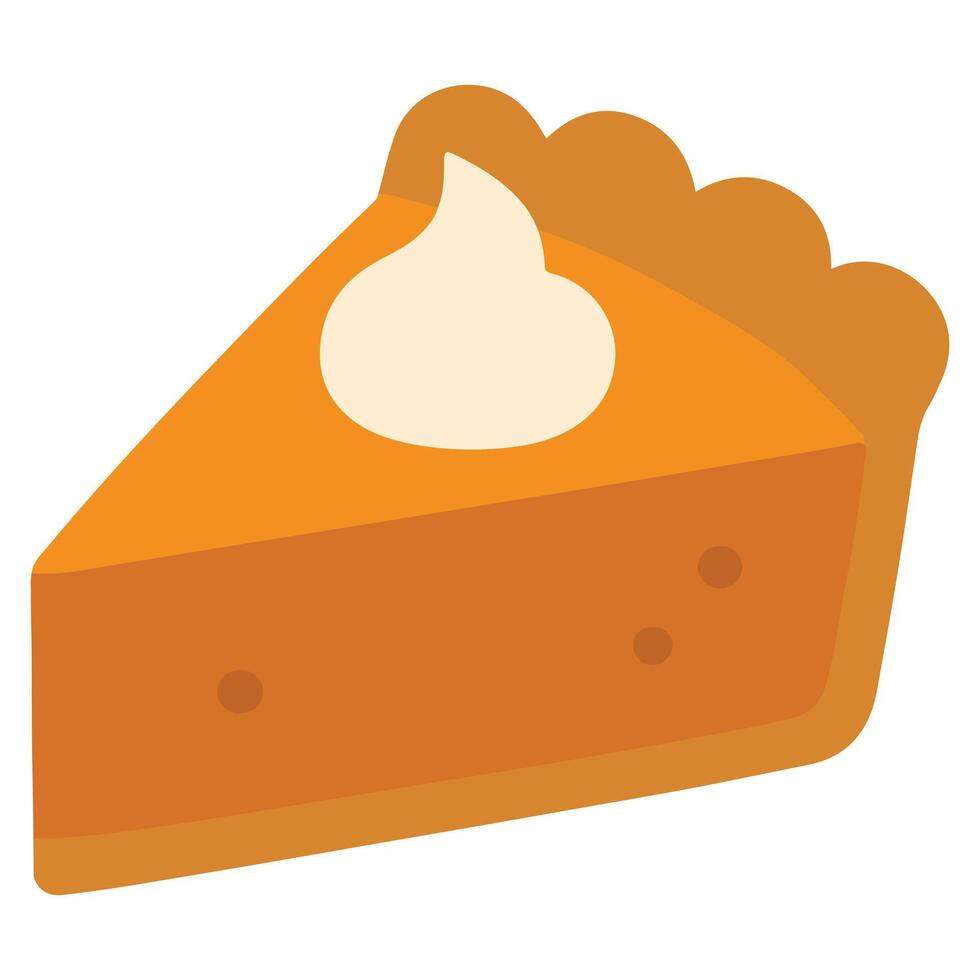 Sweet Bakery Pumpkin Pie Slice Cream cooking clipart, Kitchen Bakery sublimation design, Bakery Elements design illustration vector
