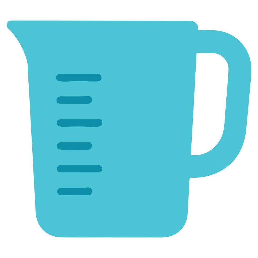 Sweet Bakery Aqua Blue Measuring Jug cooking clipart, Kitchen Bakery sublimation design, Bakery Elements design illustration vector