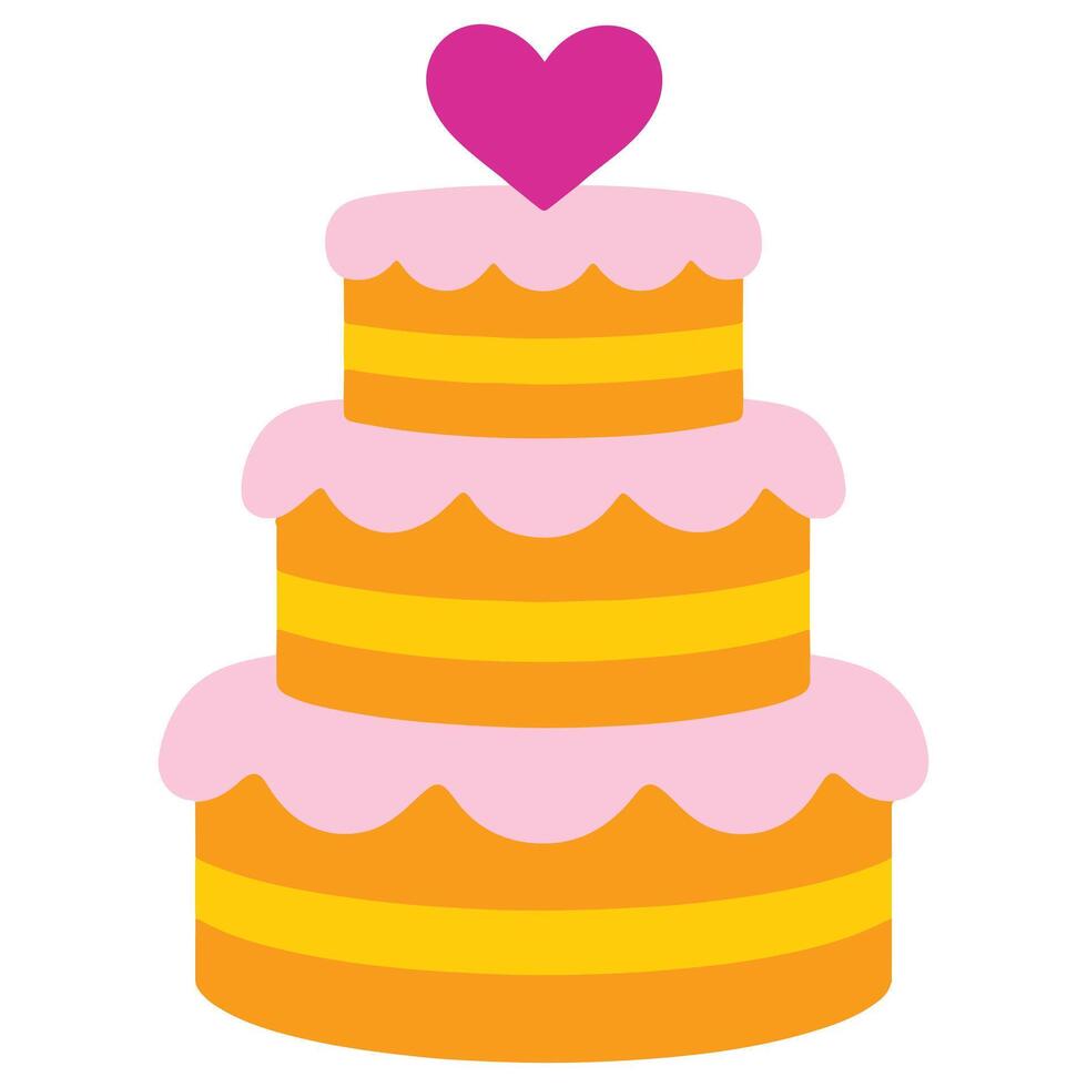 Sweet Bakery Three Tier Cake cooking clipart, Kitchen Bakery sublimation design, Bakery Elements design illustration vector