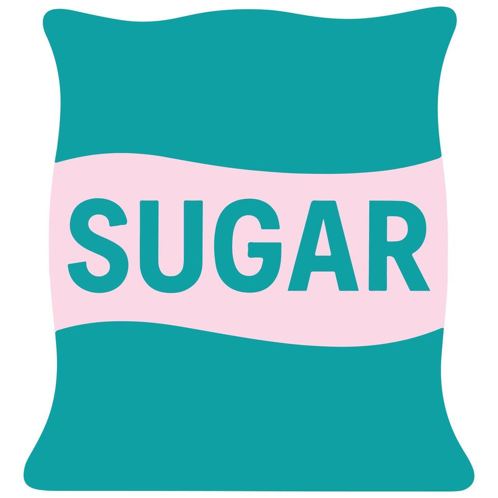 Sweet Bakery Sugar Bag cooking clipart, Kitchen Bakery sublimation design, Bakery Elements design illustration vector
