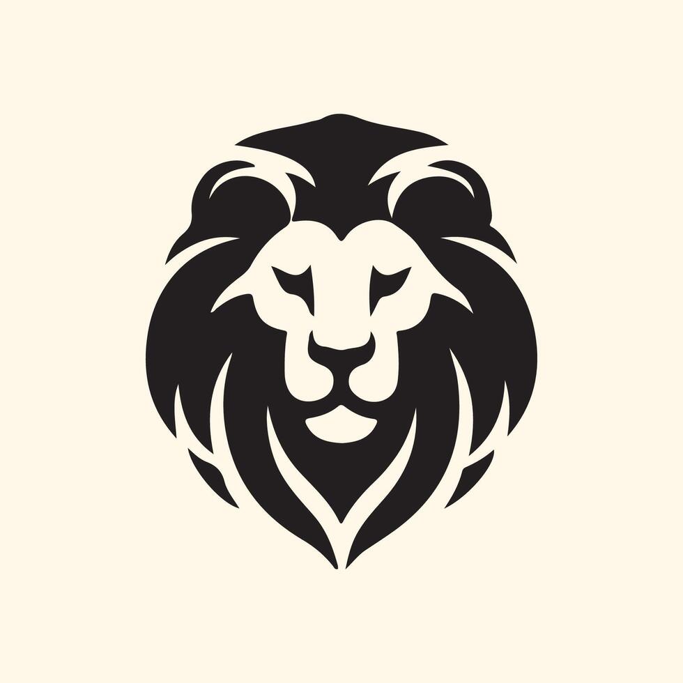 lion head logo design icon vector
