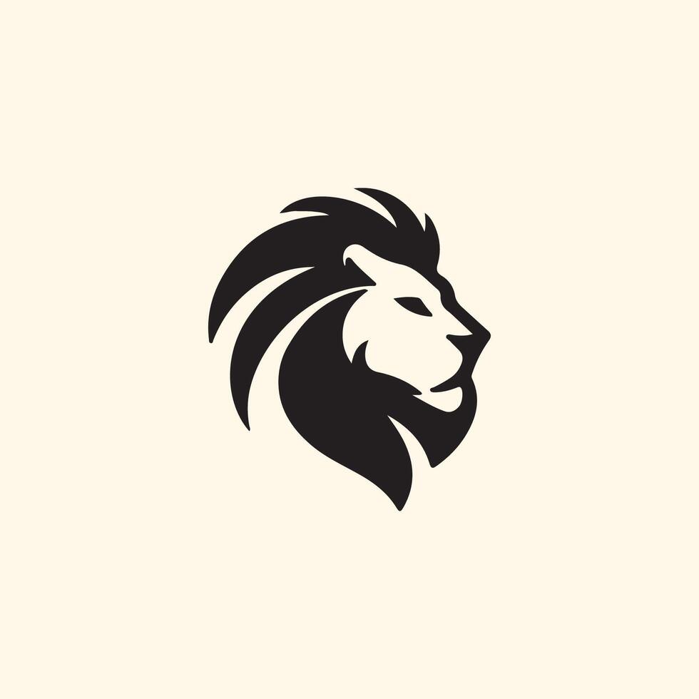 lion head logo icon vector