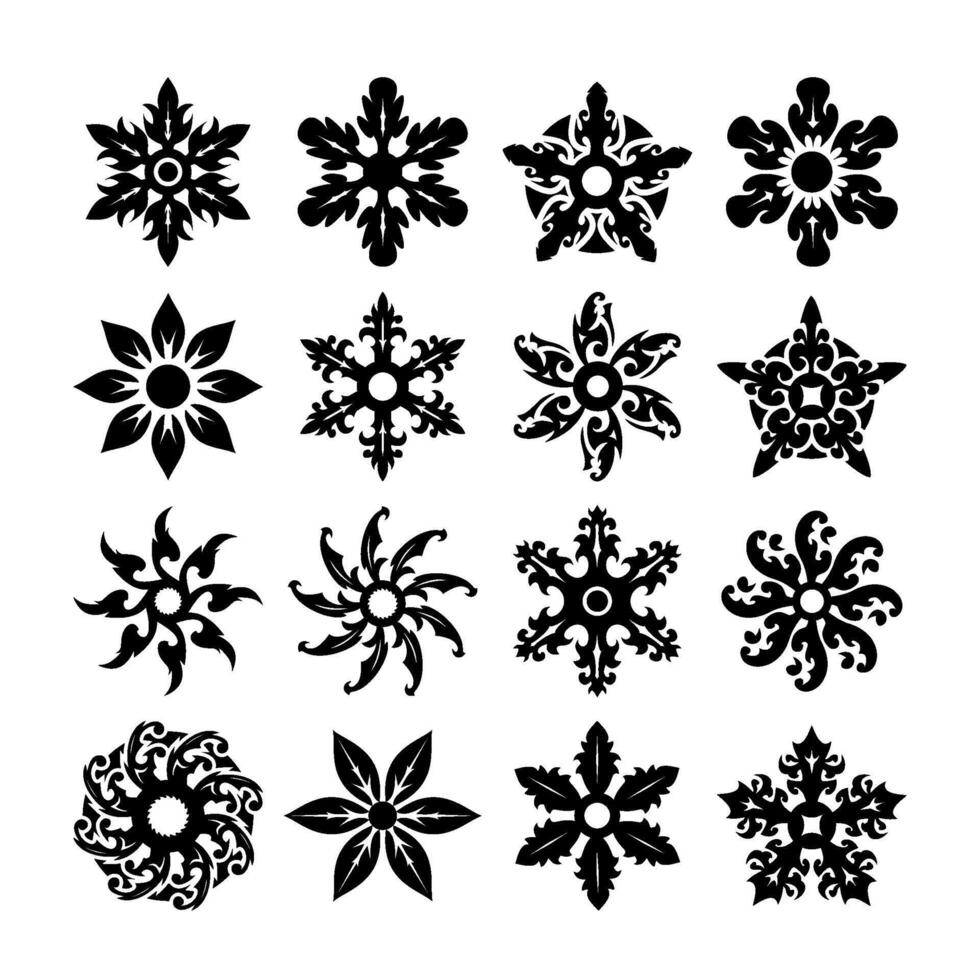 set of collection luxury floral ornament vector
