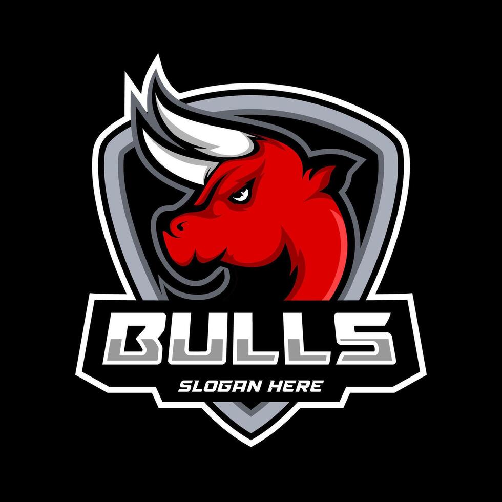 red bull head esport logo vector