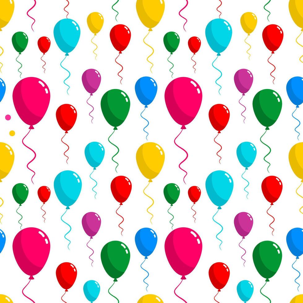 seamless pattern of colorful balloons vector
