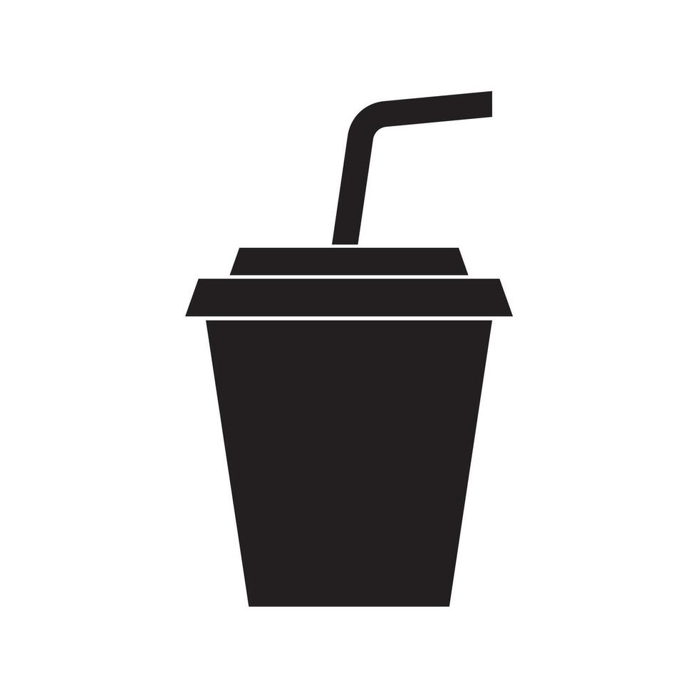Cup of juice. Silhouette. design. Illustration on white background. vector