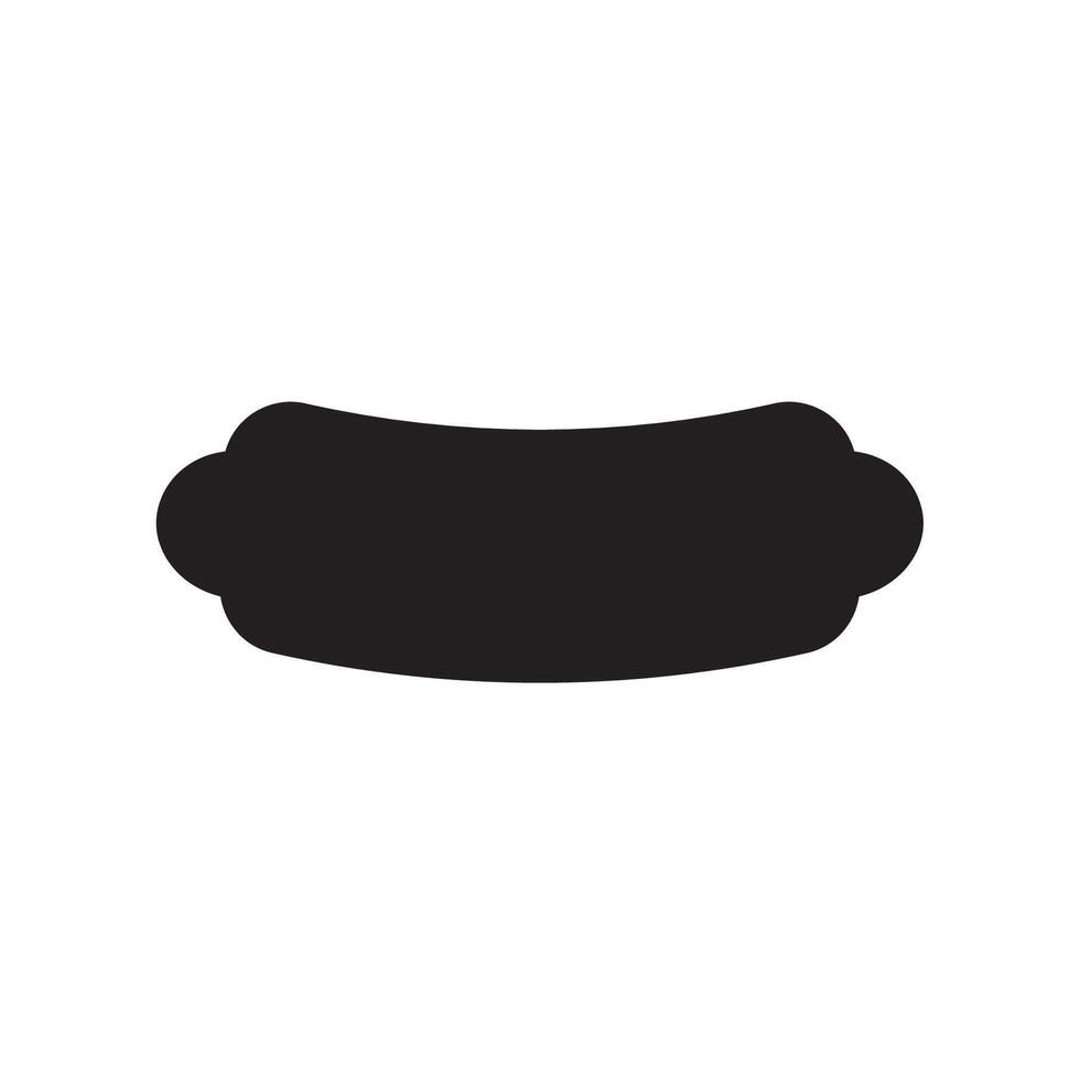 Silhouette of hot dog. design. Illustration on white background. vector