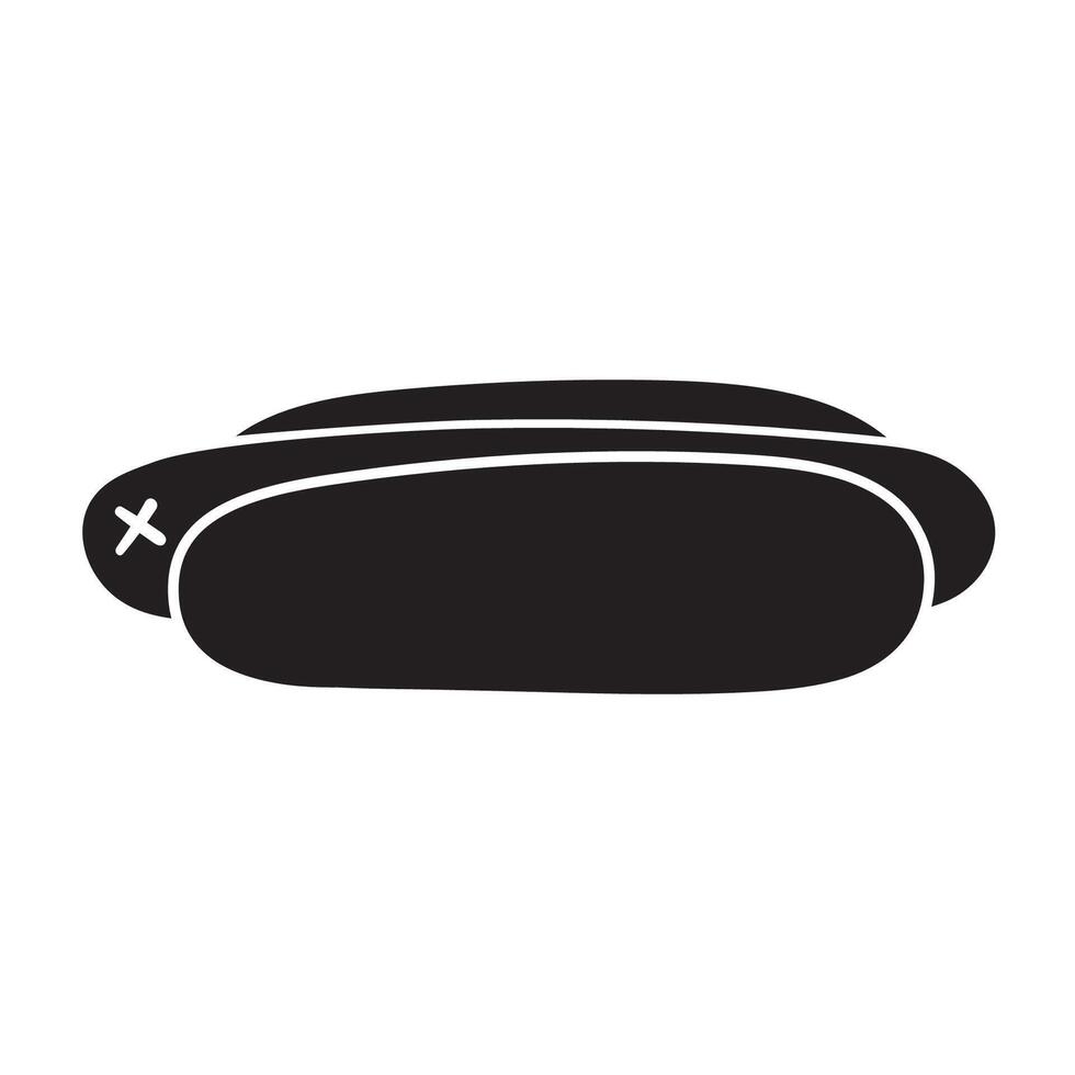 Hot dog. Silhouette. Simple illustration design on white background. vector
