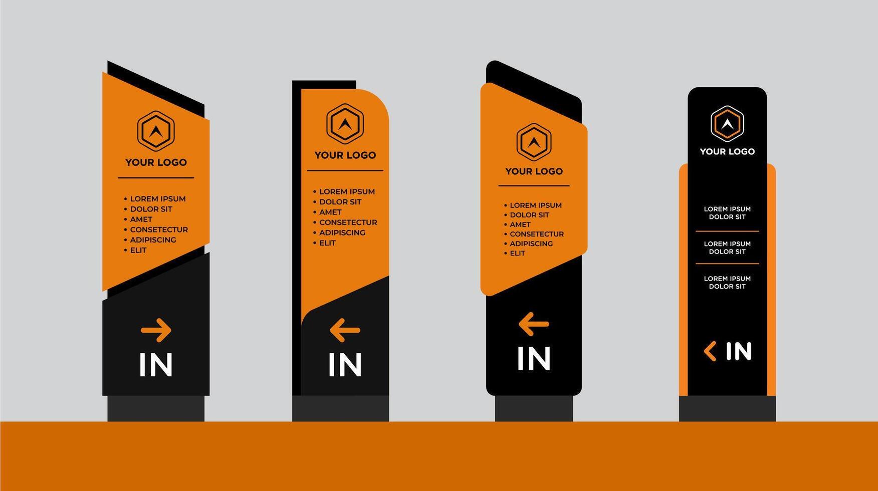 Pylon Modern Signage System Design vector