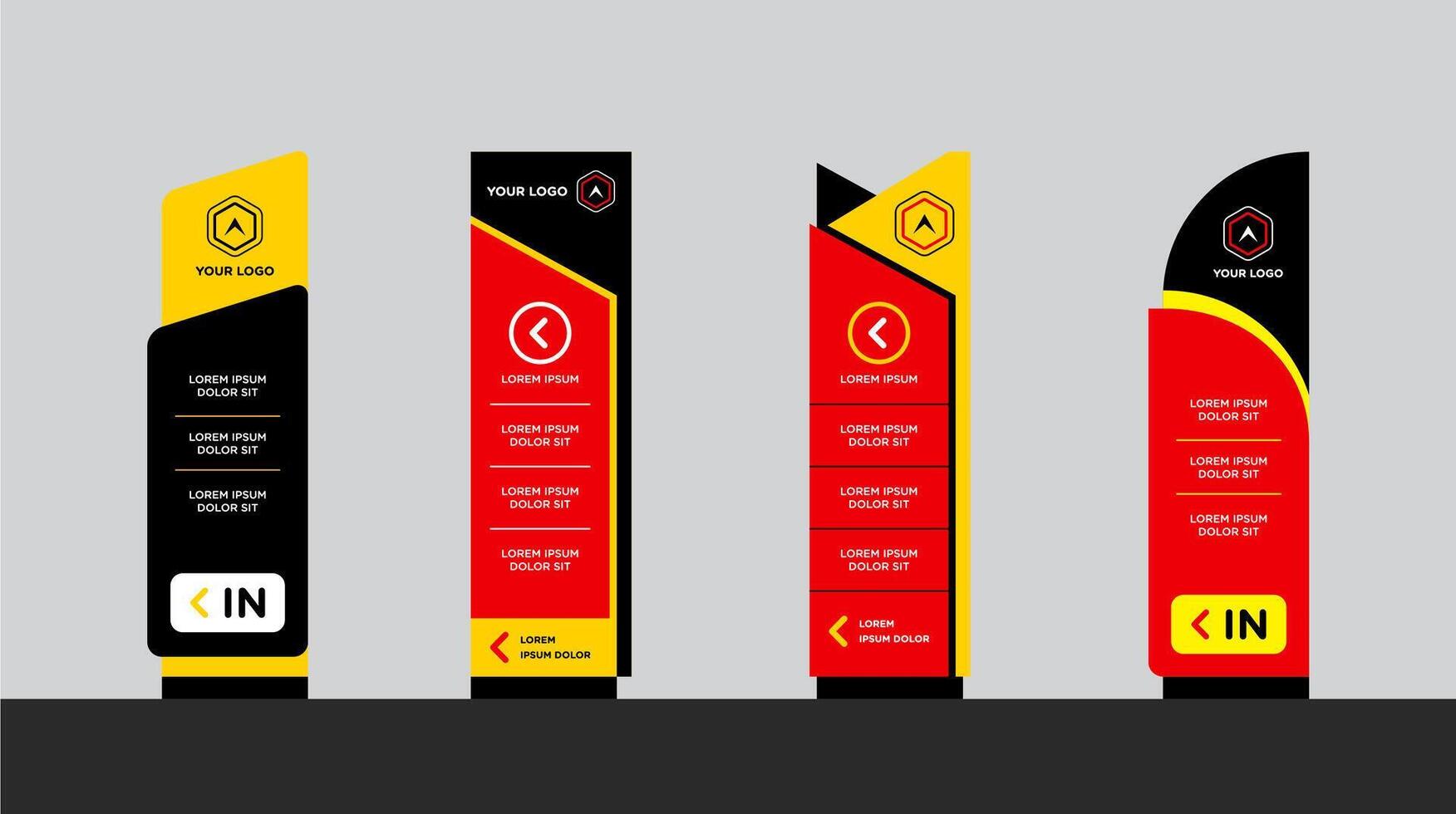 Totem Digital signage collection vector