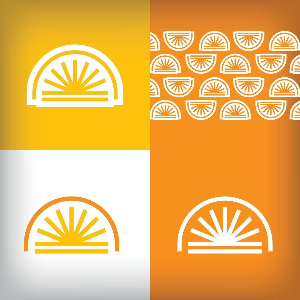 Unique sunrise and sunset logo design. For company use presentation set, Vacation and summer icon vector