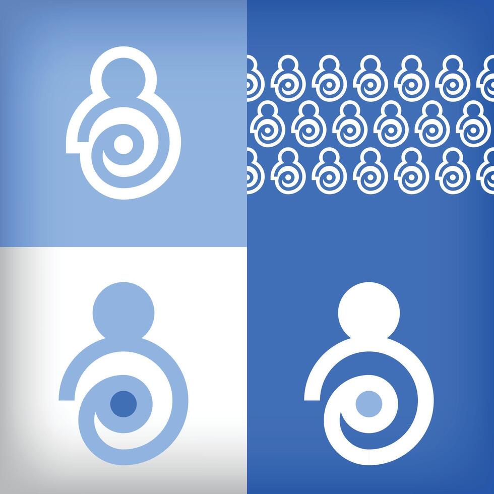 Unique mother baby and health logo design. For company use presentation set, Hospital and clinic icon vector