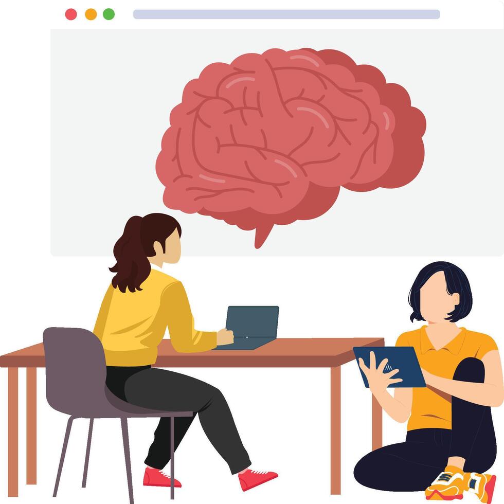Artificial Brain Illustration vector