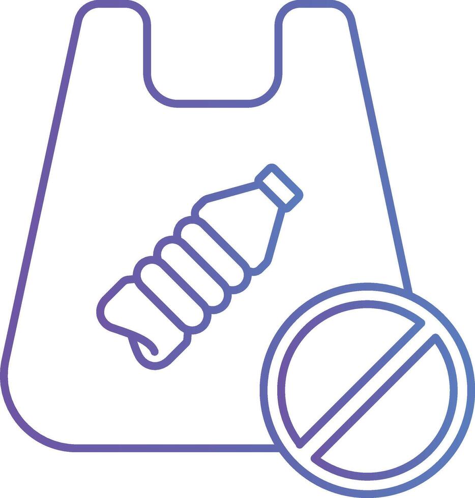 Reusable Bag Icon Gradient Style vector
