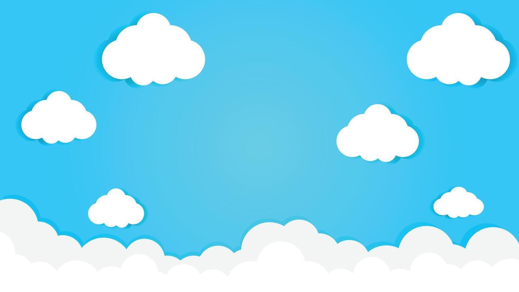 background sky white clouds, background summer concept vector