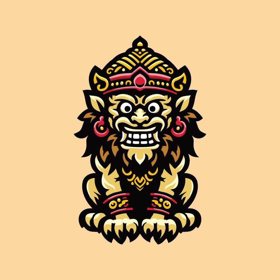 A cartoon lion with a crown on its head vector