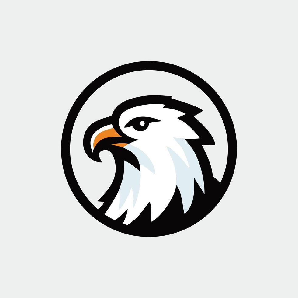 An eagle head logo on a white background vector