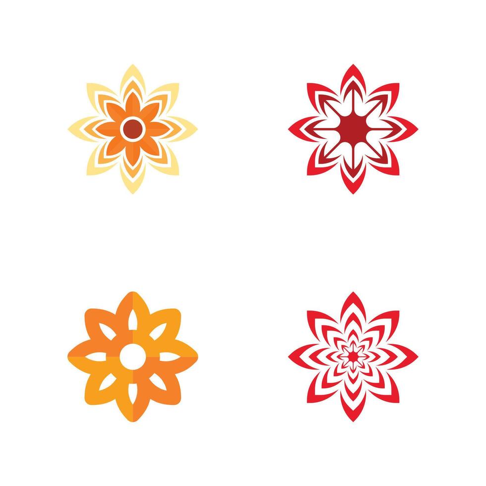 Stylish Flower Badge with Natural Theme and Elegant Typography vector