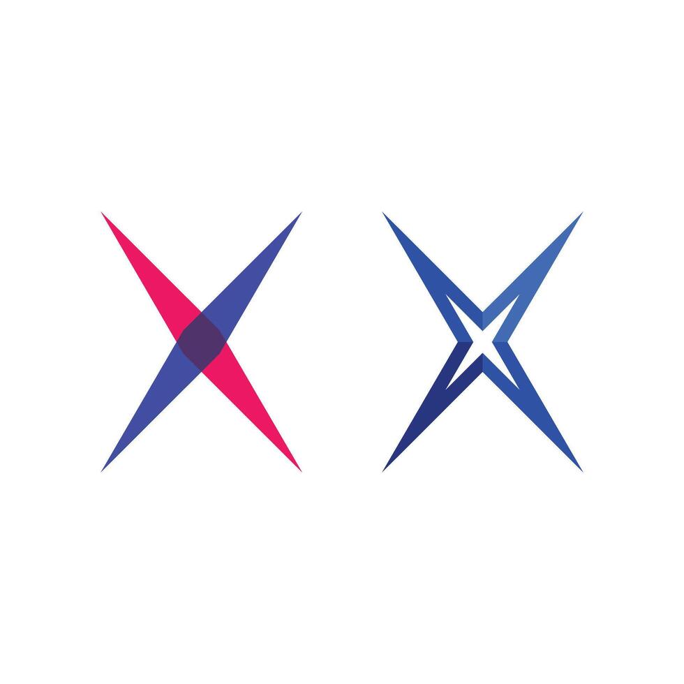X Shape Logo for Branding Identity and Creative Business Presentation vector