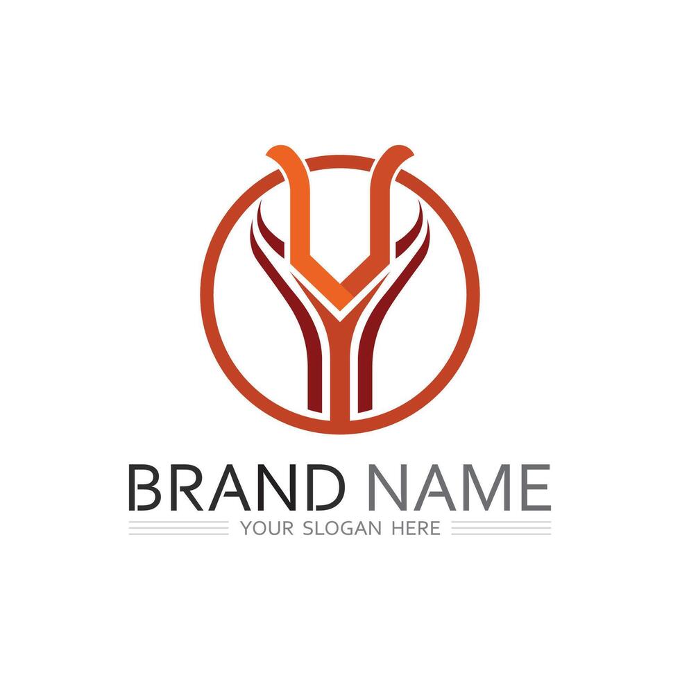 Stylish Monogram Y Logo in Format with Minimalistic Design vector