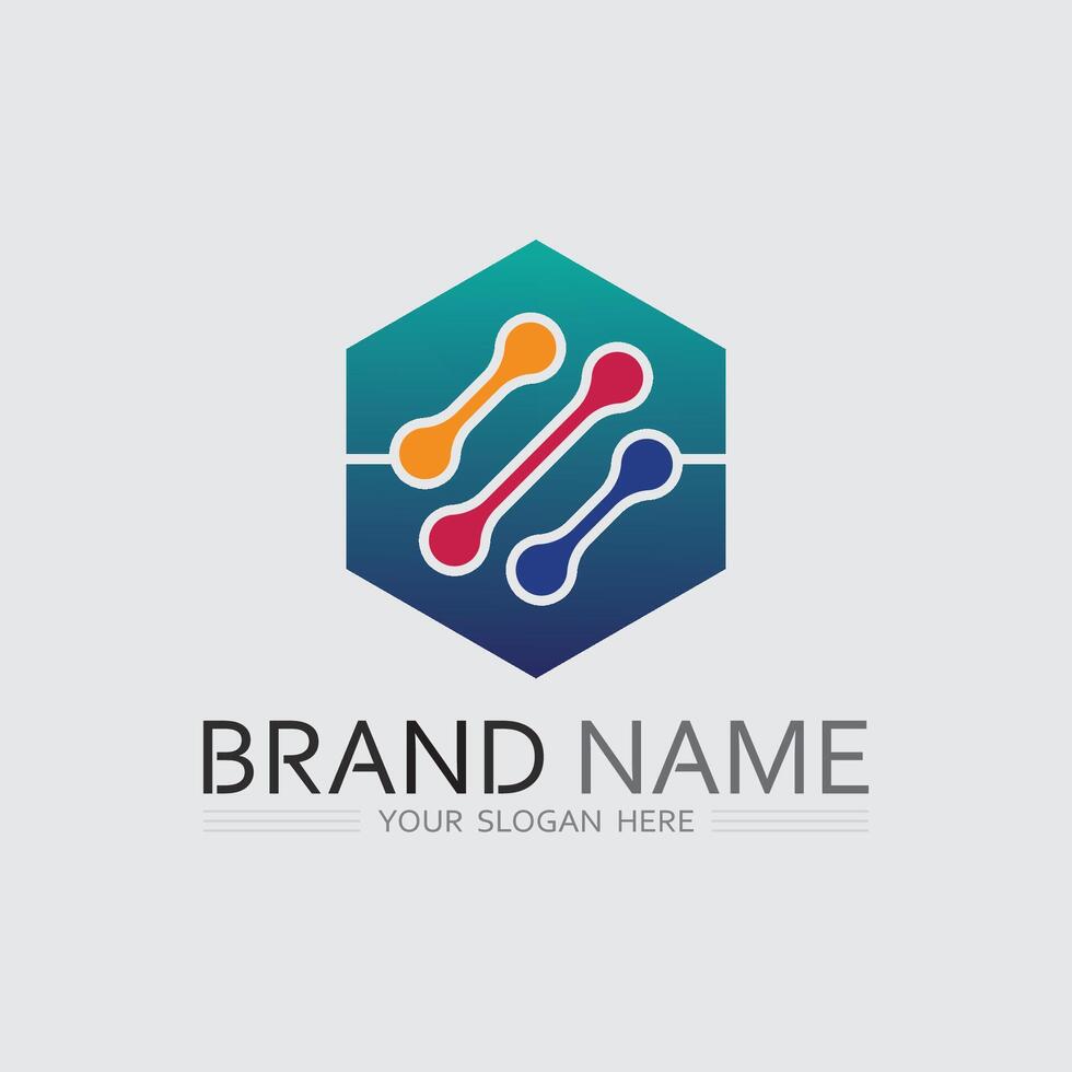 Tech gear logo design template Business Company Logo Icon for Marketing Use vector