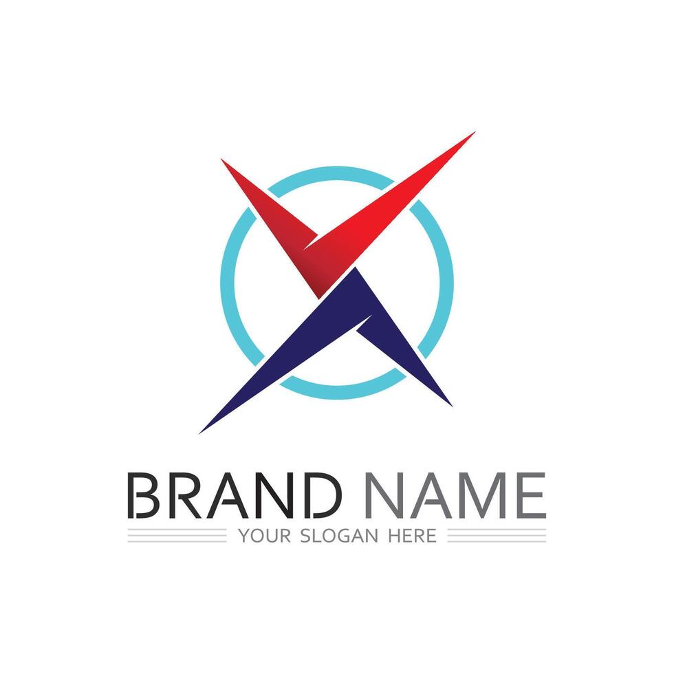 Minimalist X Logo with Modern Line Art Style for Creative Business vector