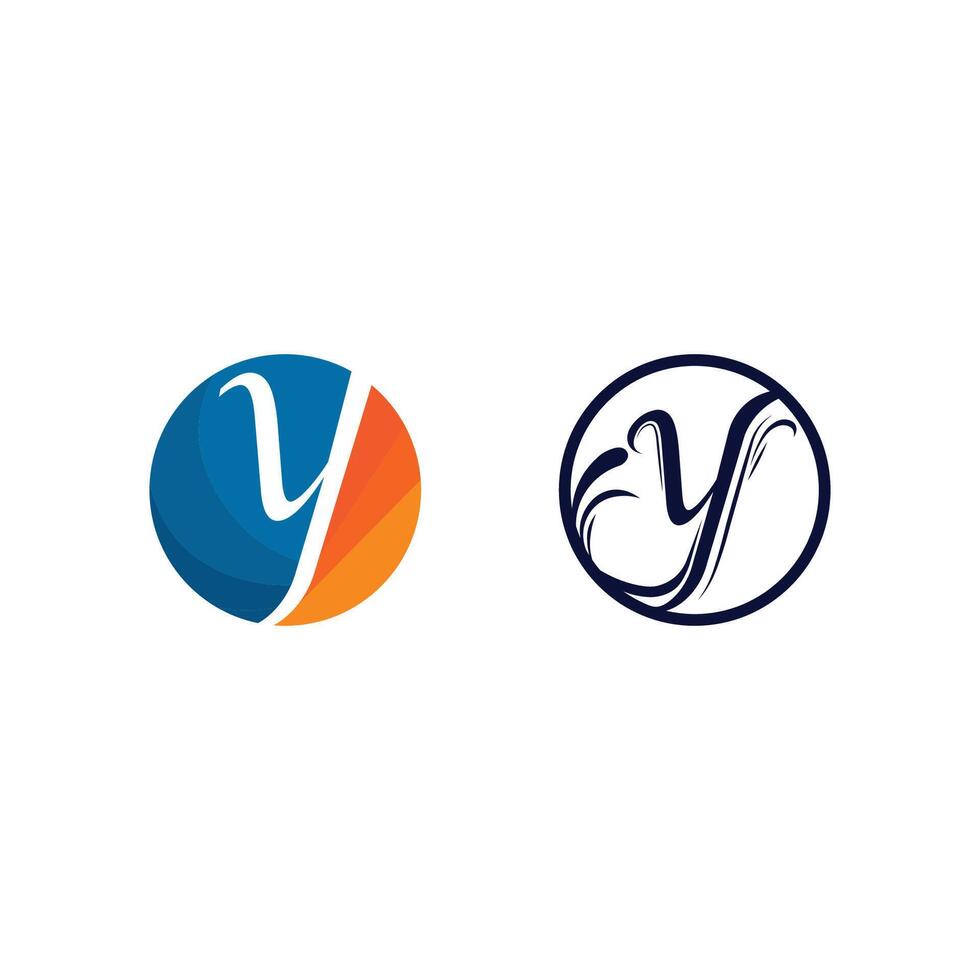 Corporate Y Logo Template in Abstract Style for Branding and Digital Marketing Use vector