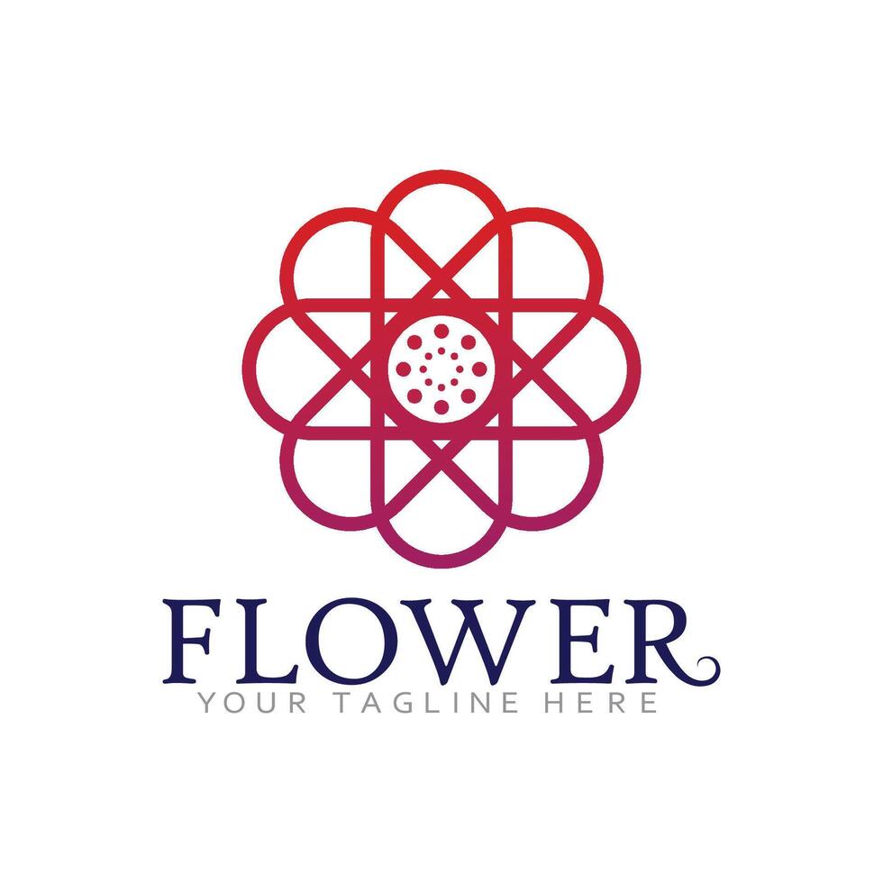Abstract Flora Icon Featuring Leaves, Petals, and Gentle Curves vector