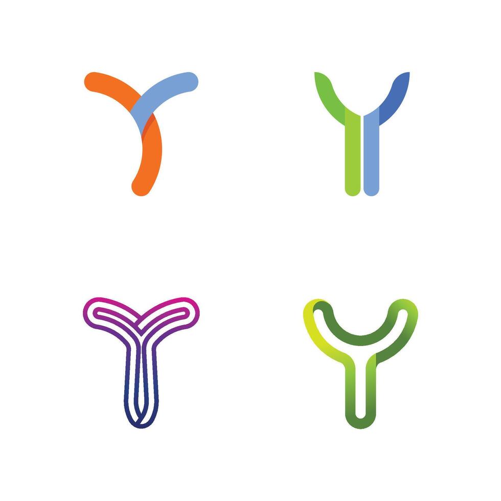 Abstract Y Symbol Logo for Innovative Brand Identity vector
