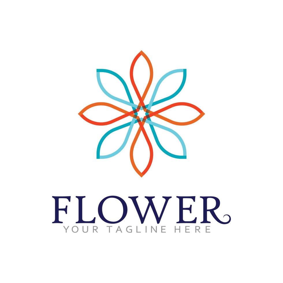 Creative Floral Logo Concept with Harmony in Shape and Form vector