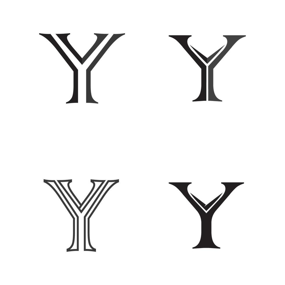 Elegant Y Letter Logo Icon Design for Business Identity vector