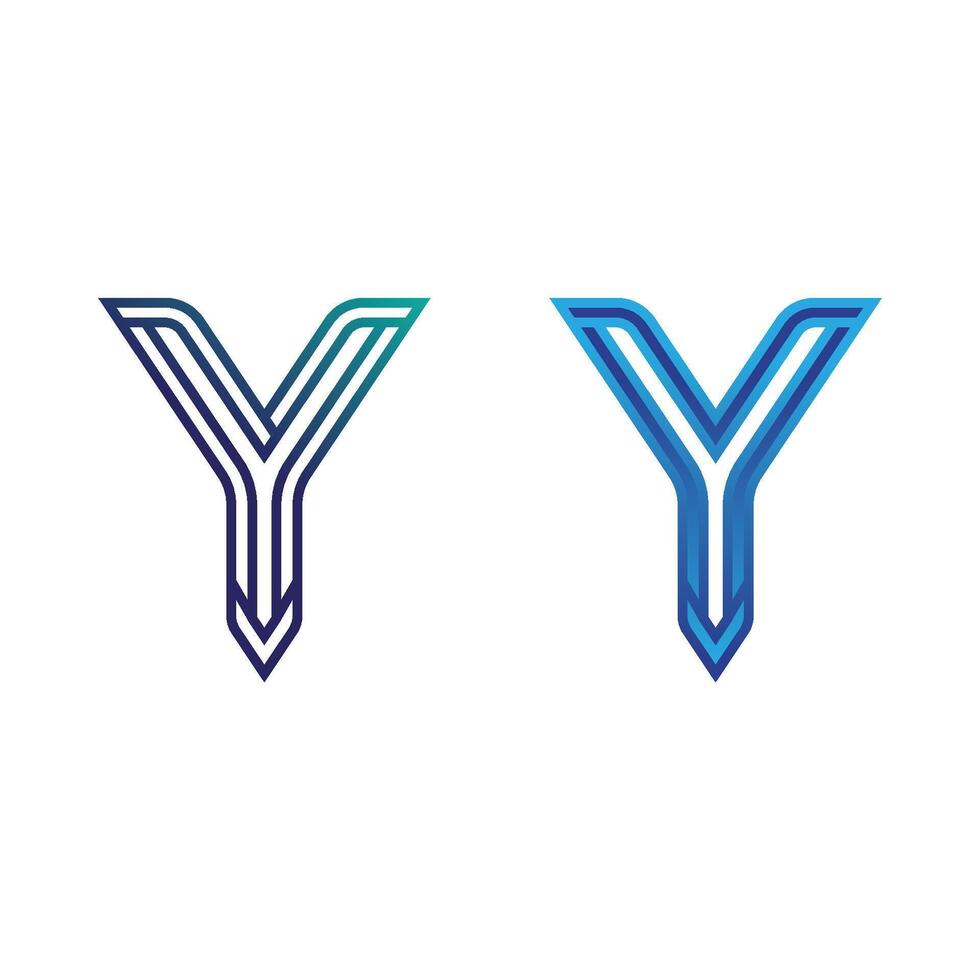 Letter Y Logo Template with Simple and Stylish Design Concept vector
