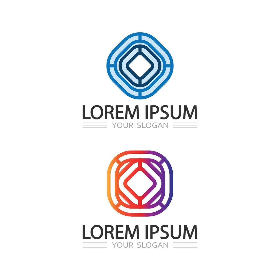 Modern Circular Logo Design Featuring Capital O Letter for Business and Digital Projects vector