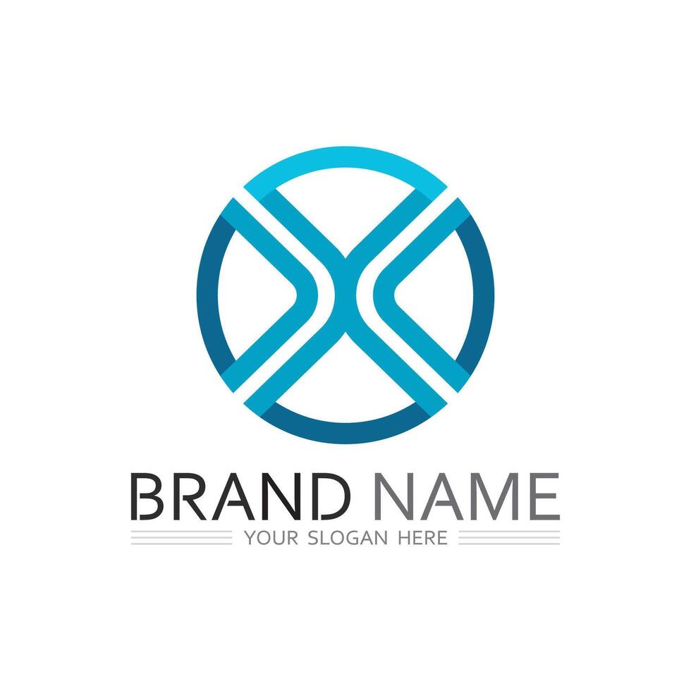 Stylish X Logo Concept with Abstract Art and Letter Design Elements vector