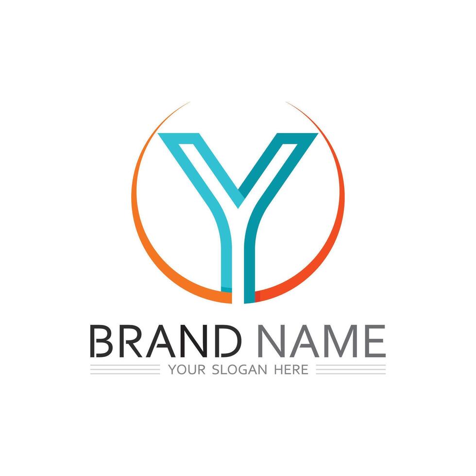 Creative Y Logo with Modern Typography and Abstract Elements for Brand vector