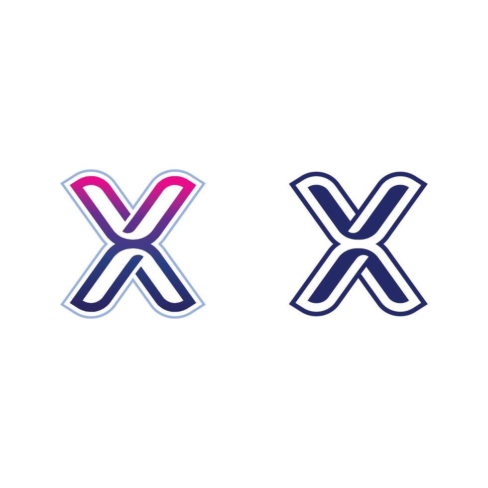 Abstract X Shape Branding Logo for High-Tech Industry and Company Identity vector