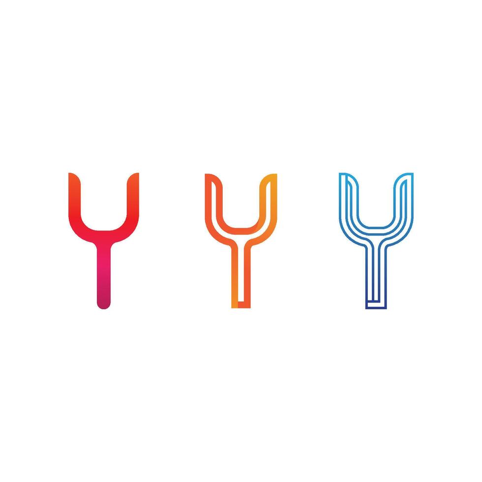 Modern Y Monogram Icon Logo with Minimal and Clean Design Aesthetic vector