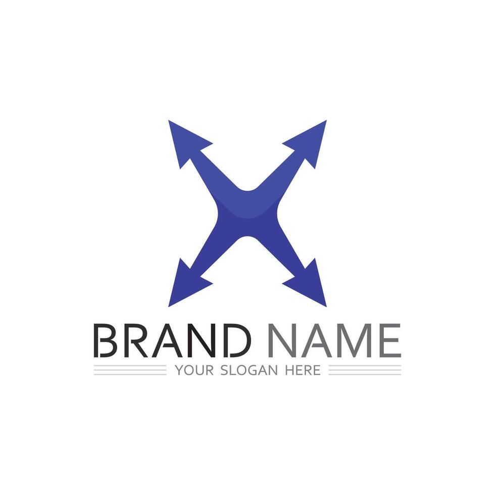 Strong and Modern X Symbol Logo for Professional Brand and Collection vector