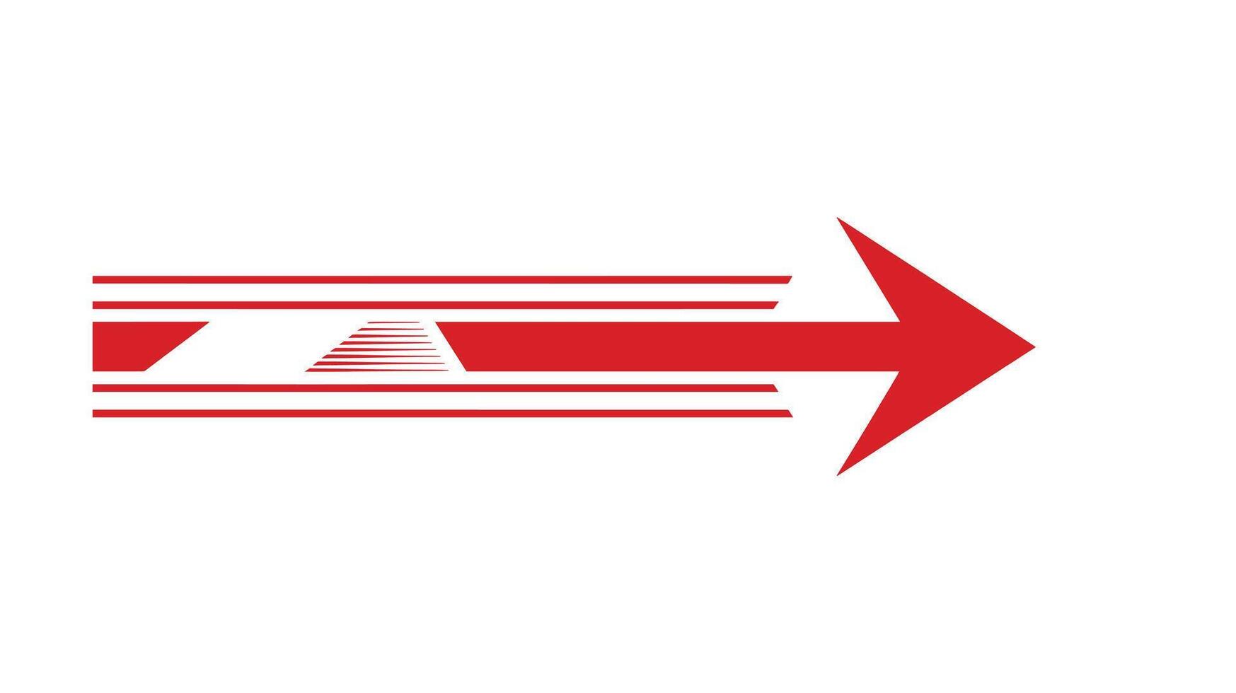 Abstract Red Arrow Illustration Movement, Direction, Forward, and Modern Design vector