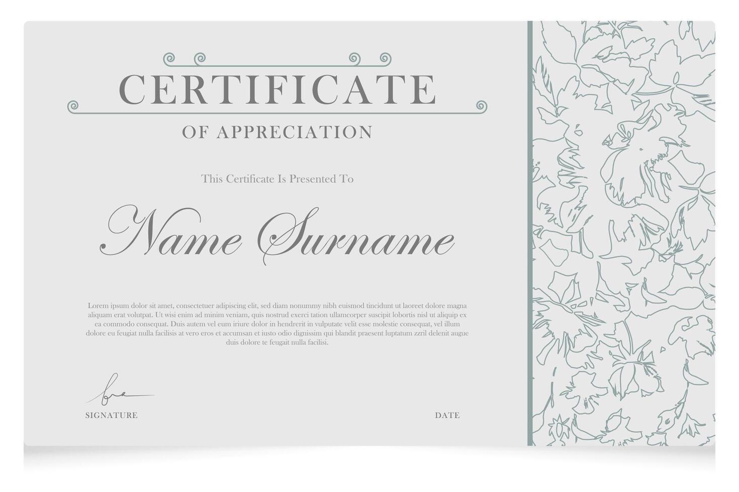 classic certificate template vector