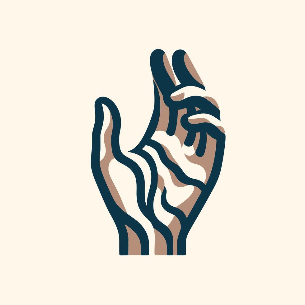 a hand with a finger up in the air vector