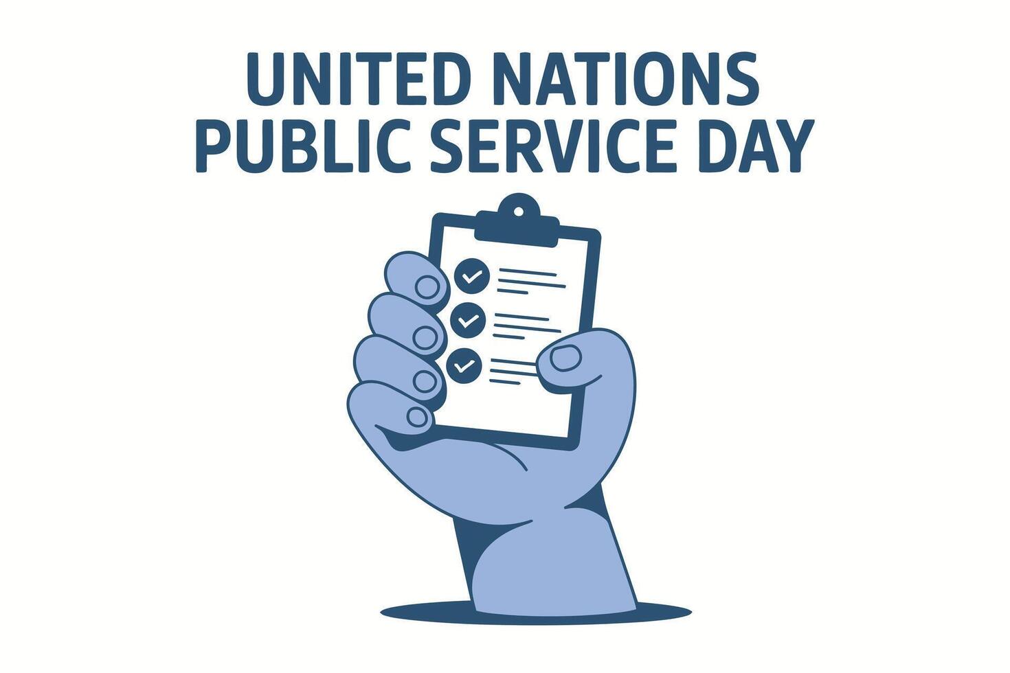 United Nations Public Service Day Recognition and Celebration vector